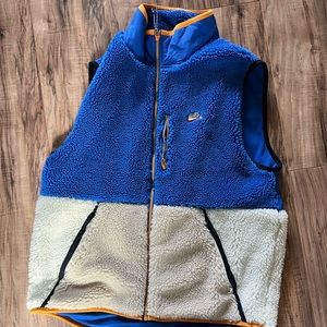 Men's Nike Sherpa Fleece Polar Vest Blue
